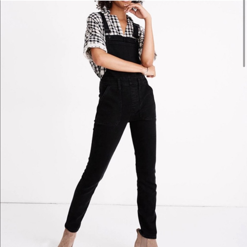Madewell skinny overalls in lunar wash sold out